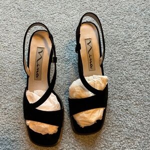 Nina Black Velvet Shoes